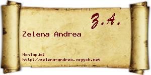 Zelena Andrea névjegykártya